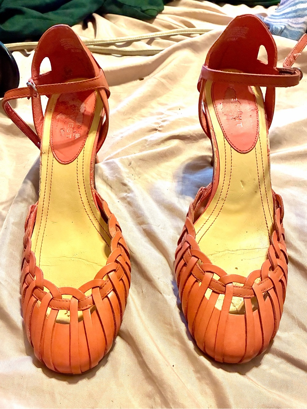 Nine West Women’s Coral Strappy Woven Ankle-Strap Heels, Size 8.5